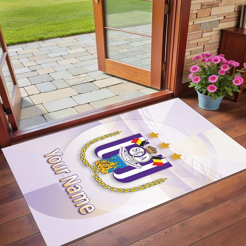 Crystal Velvet Rug Custom Name Text, Soft Non Slip Floor Mat Home DecorAnderlecht FC