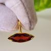 Natural Garnet Lip 925 Sterling Silver Jewelry Gemstone Gold Plate Kiss Pendant