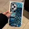 Vintage Blue Leopard Print Phone Case for Honor 400 200 90 Smart Pro Magic7 6 5 70 Lite X9a X9c X9b X8b X8a X8c X7c X6c Cover