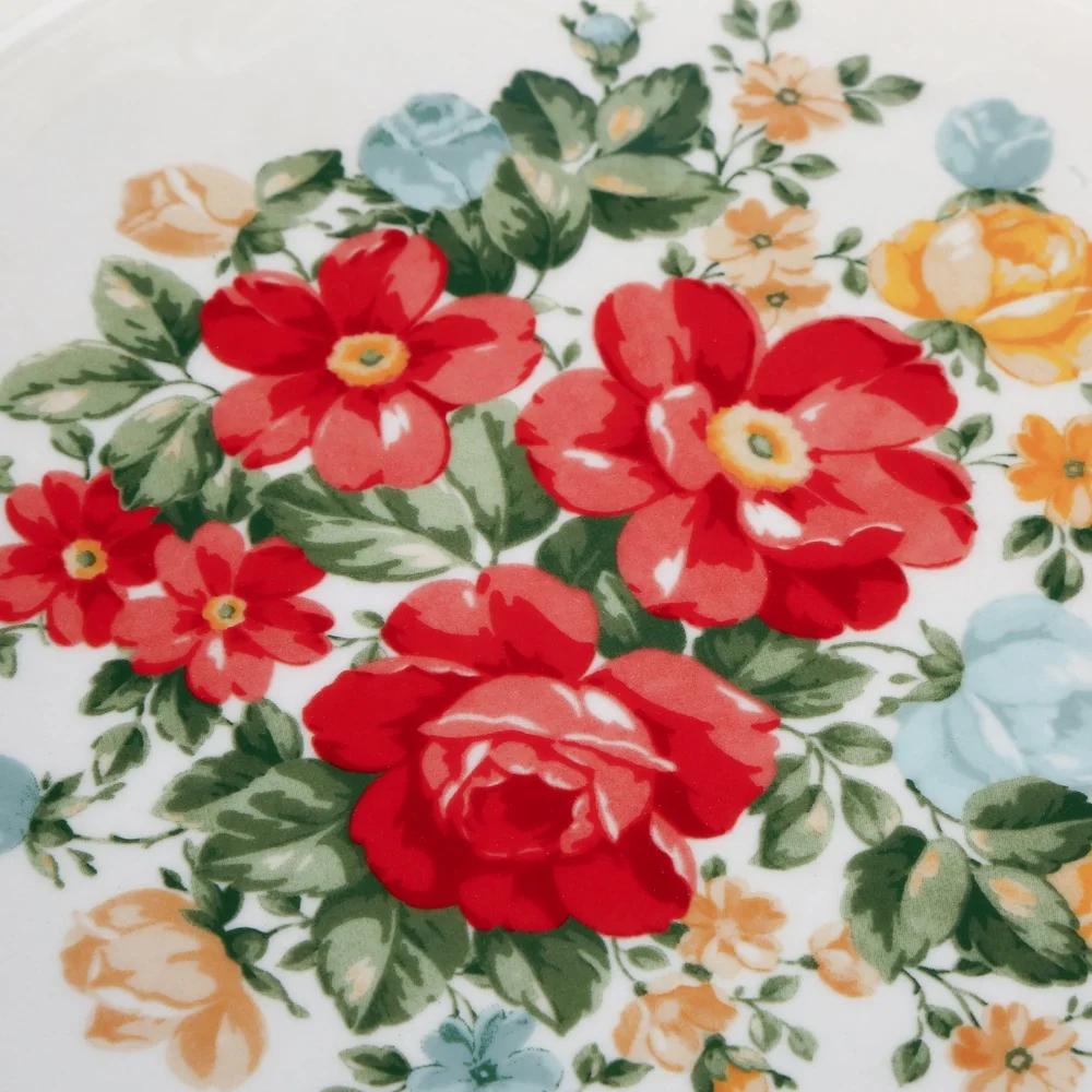 9 Inch Stoneware Pie Dish Vintage Floral Design Scalloped Edge Bakeware Dishwasher Microwave Oven Safe Serving Plate