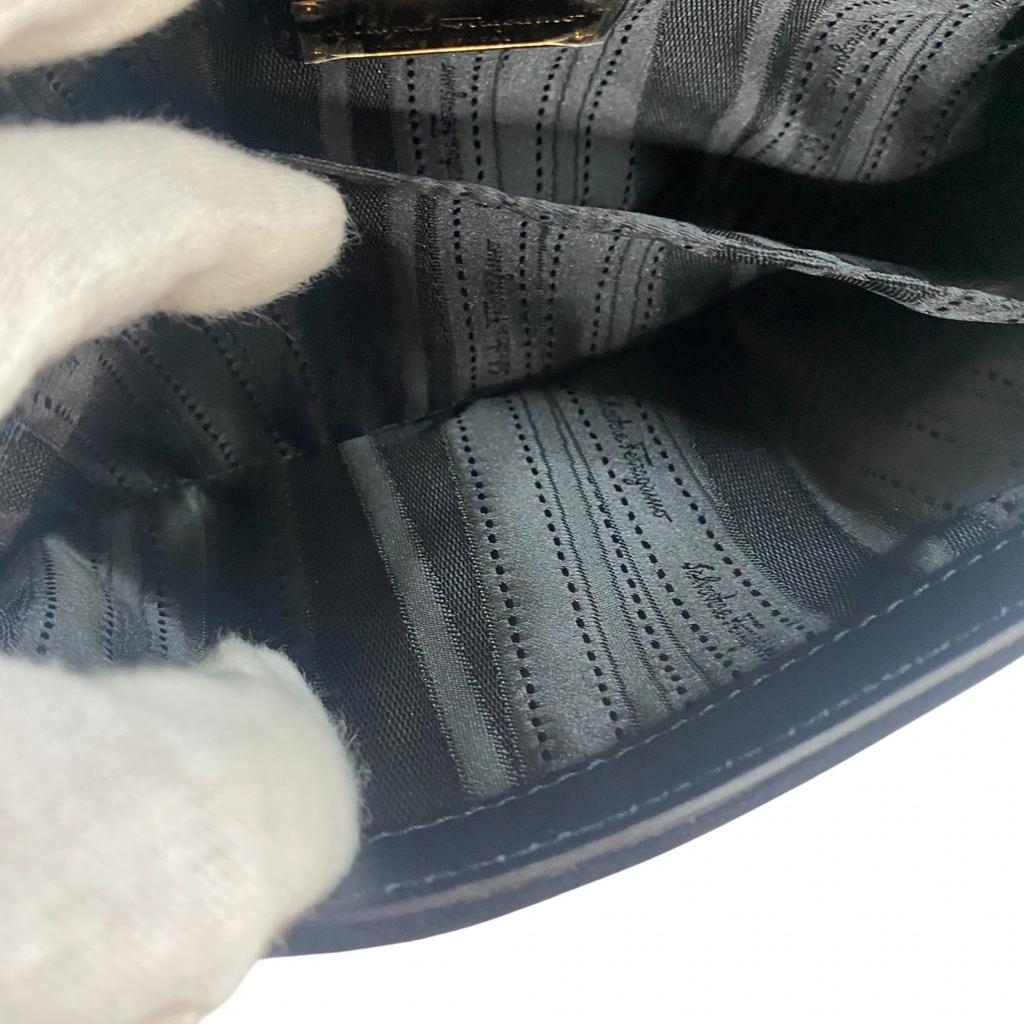 Used Salvatore FerragamoShoulder Bag Black Suede Women