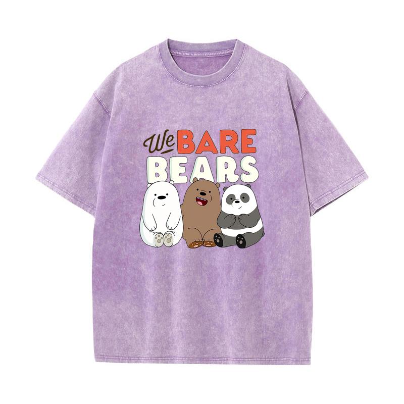 

XH+86 MINISO 2026 Summer Vintage Wash Printed Pure Cotton Shoulder Style Men s and Women s Round Neck Short Sleeved Couple T-shirt 3XL