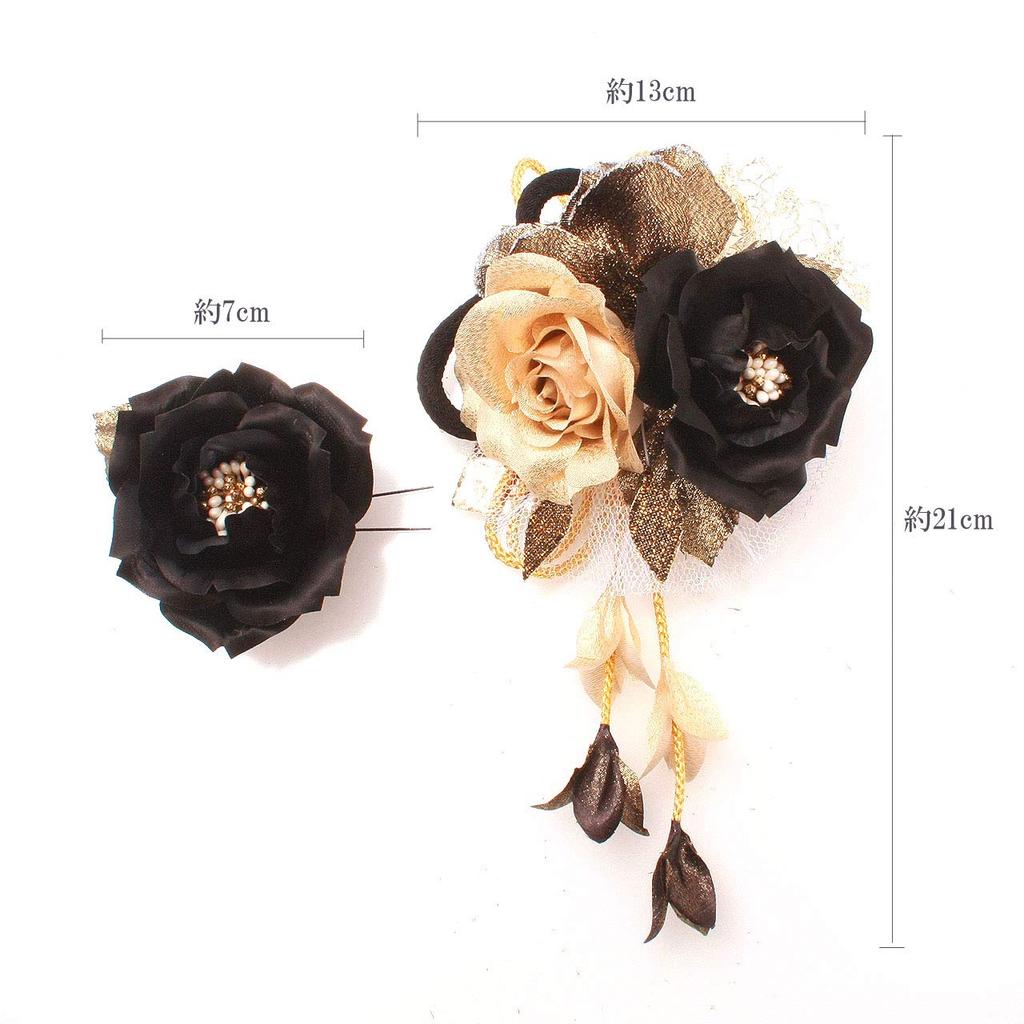 Coming of Age Ceremony Hair Ornament Graduation Ceremony Hakama Hakama Hair Ornament Hair Ornament Rose Rose Red White Purple Black Gold Tulle Comb