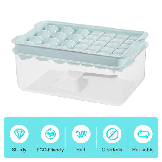 Ice Tray Set with Lid Ice Ice Shovels BPA Free Bin Cube Tray for