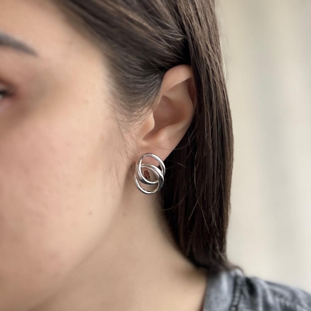 Boucles d'oreilles en argent sans pierres (2151210)