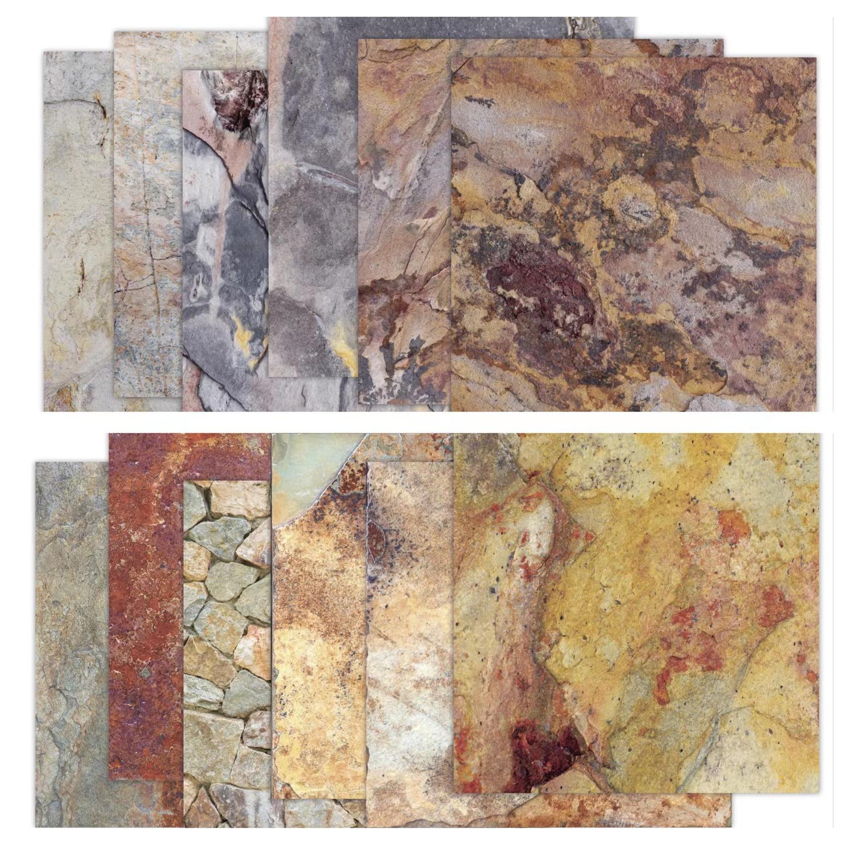 

6 X6 Single Side Stone Texture Paper Pad Scrapbooking Paper Pack Handmade Craft Paper Craft Background Pad Card