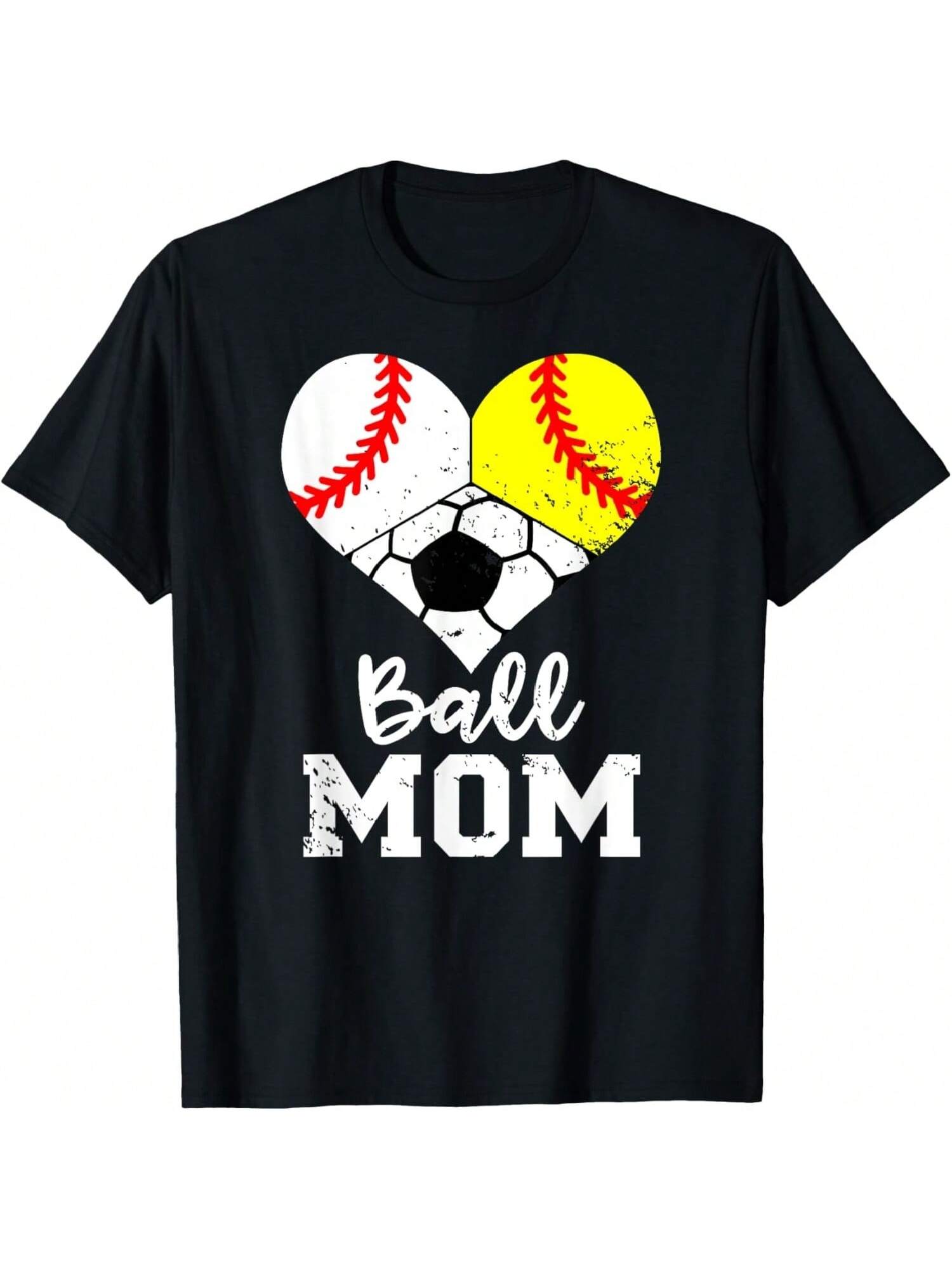 Ball Mom Funny Baseball Softball Soccer Mom T-Shirt S разноцветный