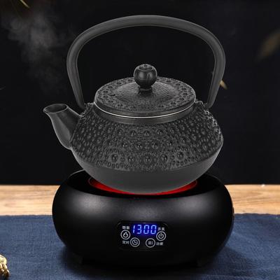 Raindrop Cast Iron Teapot Hammered Texture Japanese Tetsubin Teapot Iron Tea Set For Restaurant