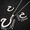 English Letter Necklace & Earring Set: Fashionable Jewelry for Women