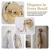 Durable Robe Hook Golden Towel Hook Retro Style Coat Hook  Bathroom Bedroom Entryway