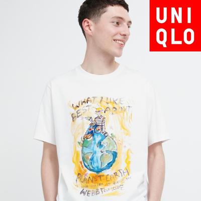 Uniqlo Camiseta Gráfica Japão Paz Para Todos Manga Curta Corte Regular Francesco Risso