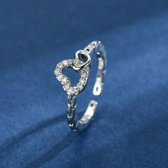 Anello di alta gamma placcato oro con design floreale coreano