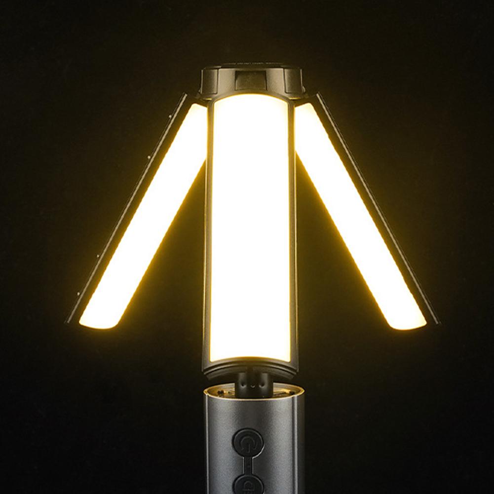 3000mAh Telescopic Camping Light Rechargable Portable Flashlight with Stand Tent Light for Camping Hiking
