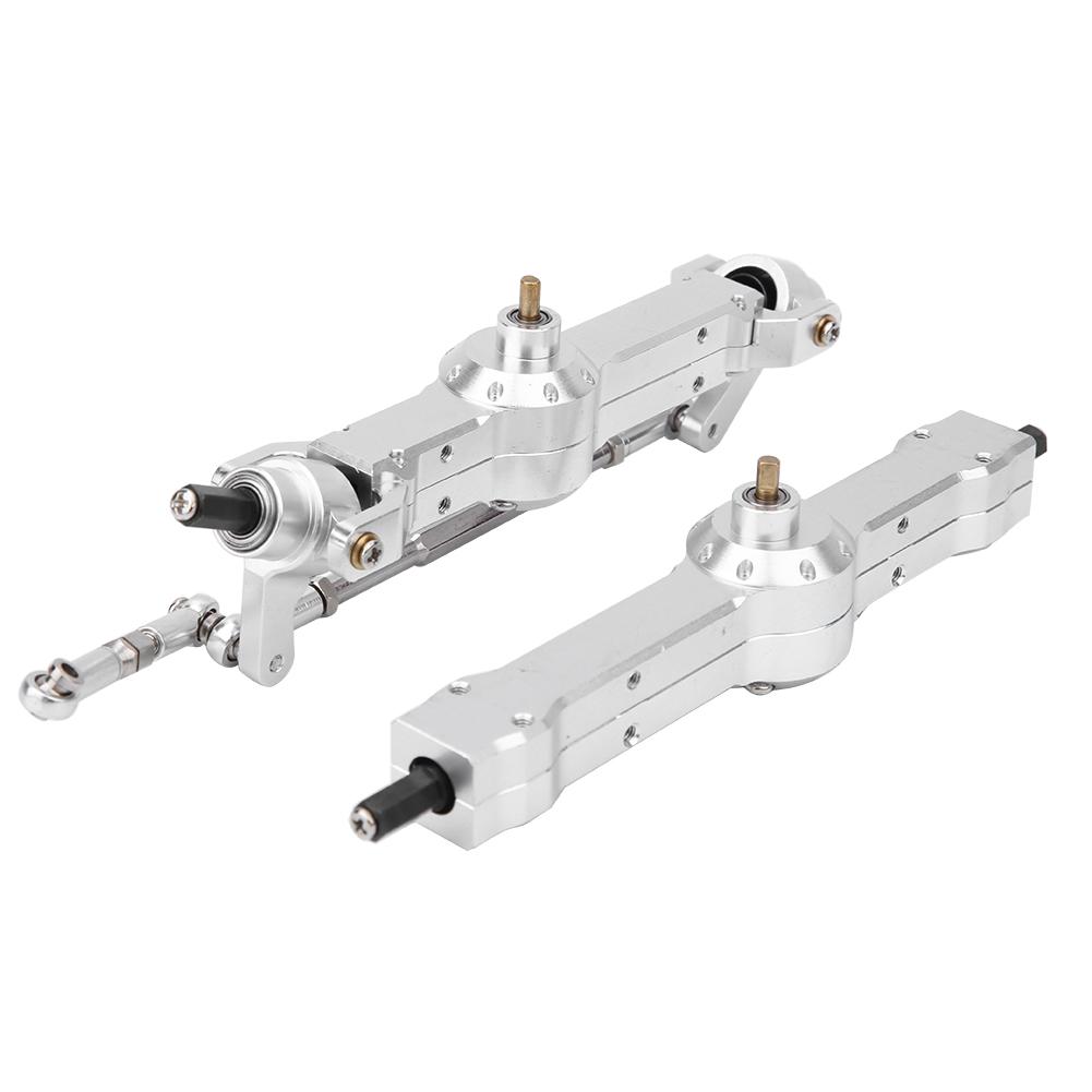 Front and Rear Gear Box Assembly Set Fit for MN D90 MN 91 FJ 45 Military Truck Model(Silver MN 009S )