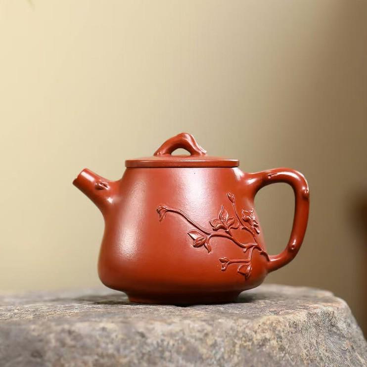 Yixing Zisha Red Clay Teapot Set with Inner Push Ball Filter