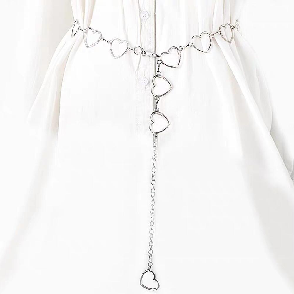 Retro Metal Hollow Heart-shaped Waist Chain Female Personality Versatile Multi-layer Body Chain
