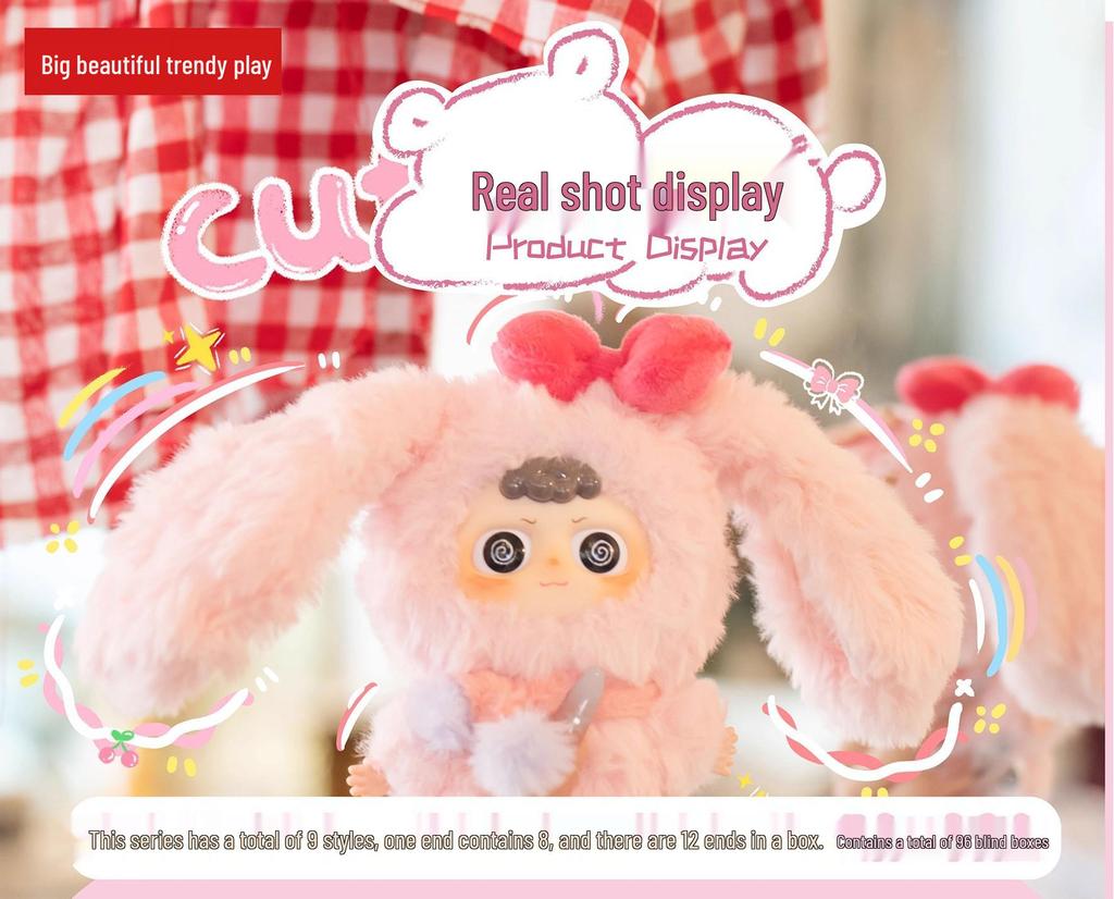 Hey Mi So Cute: Plush Blind Box - Trendy Play Figure Doll Pendant Ornament - Perfect Display and Gift