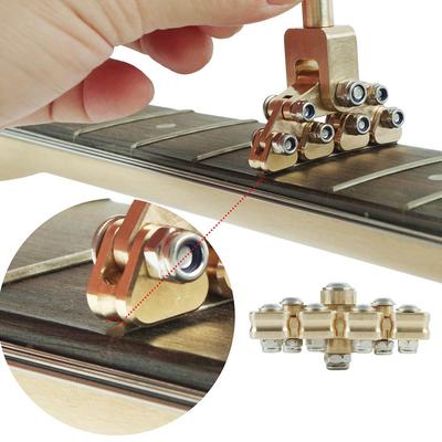 XFDZ-Gitarren-Fraktal-Bunddruckwerkzeug Gitarren-Fraktal-Schieber Luthier Reparaturwerkzeug für Griffbrettkrümmungen Akustik