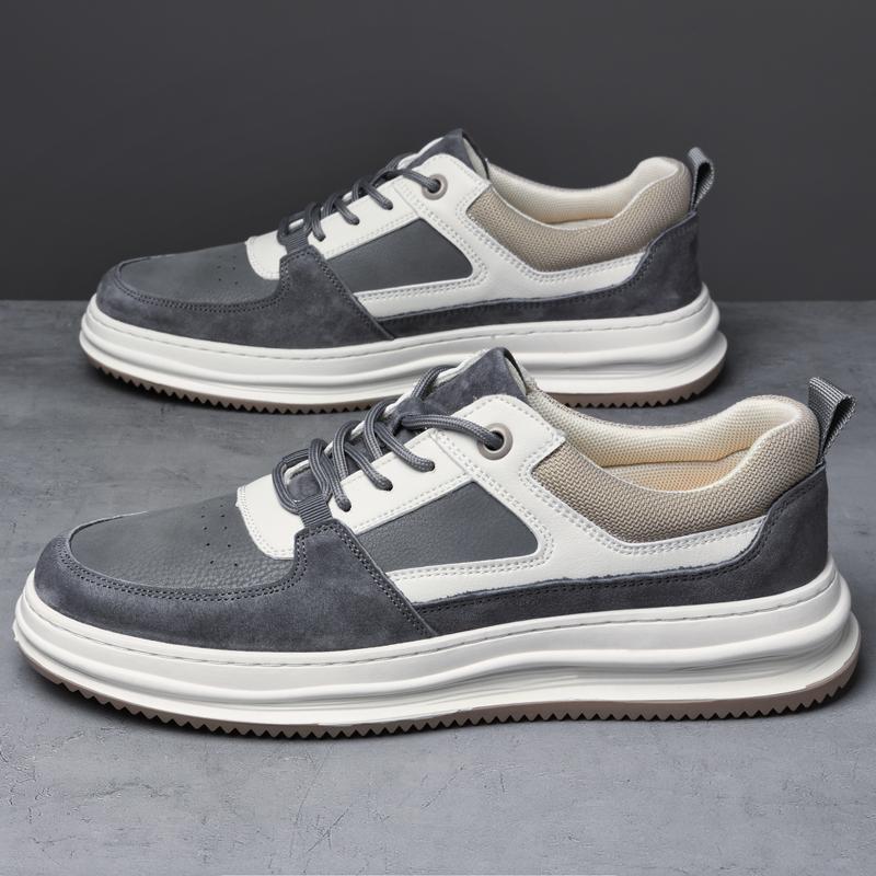 High Quality Men's Top Layer Pig Eight Ge Board Shoes Men's Fashion Trend Breathable Comfortable Anti-skid Casual Board Shoes
