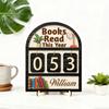 Book Read This Year Counter Sign Reading Tracker Plaque Bookshelf Decoration Handmade Wood Reading Challenge Tracker Book Lovers Gift