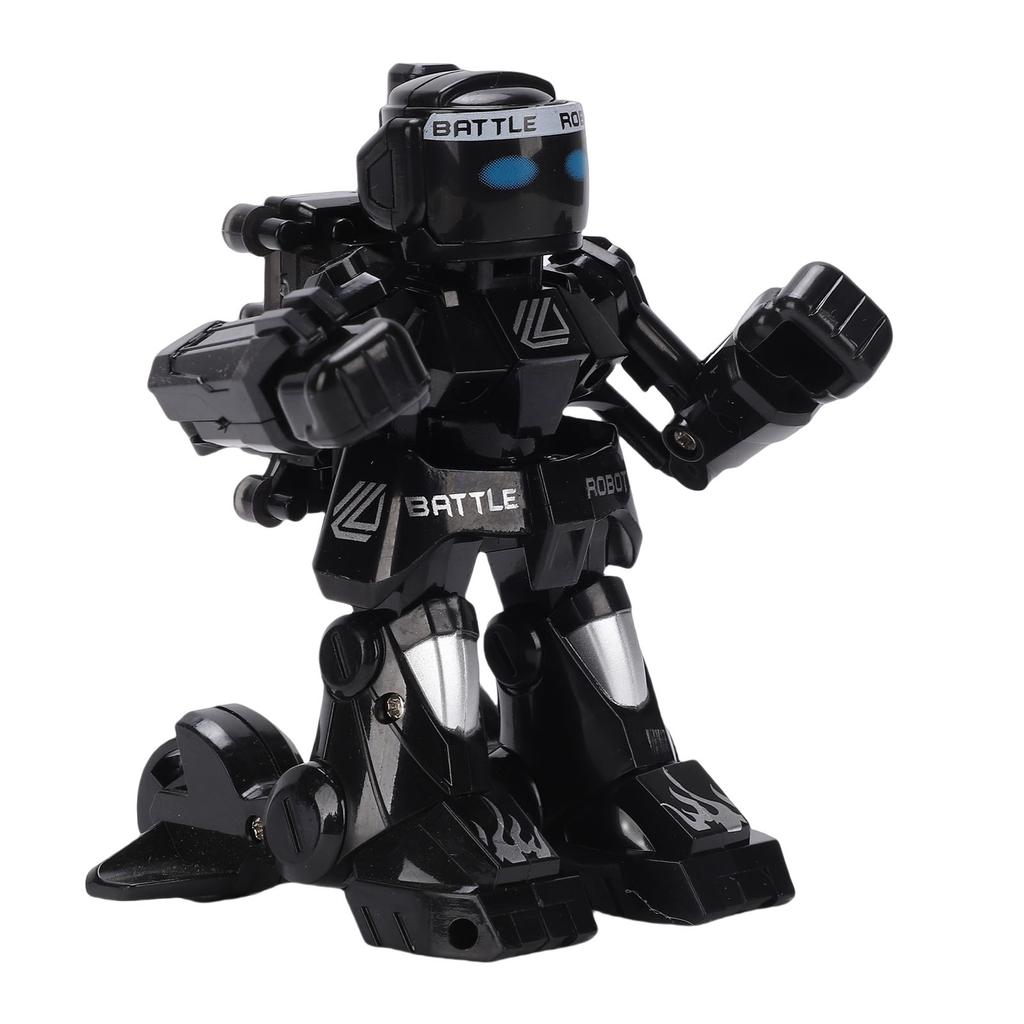 Remote Control Fighting Robot Toy Fun RC Ejecting Battle Robot Support 2 Player with Light Sound Effects Black