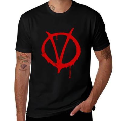 V For Vendetta Vintage Symbol Tshirt Large Size Soft Cotton Tshirt