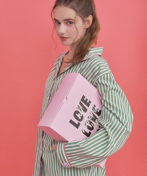[OFF HOUR] Minty Stripe Long-Sleeve Pajama Set (2-Piece) [Shipped from Korea] 100% Authentic