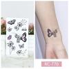 Butterfly Tattoo Stickers: Small, Fresh, Waterproof, Retro Black & White, Temporary Hand Designs
