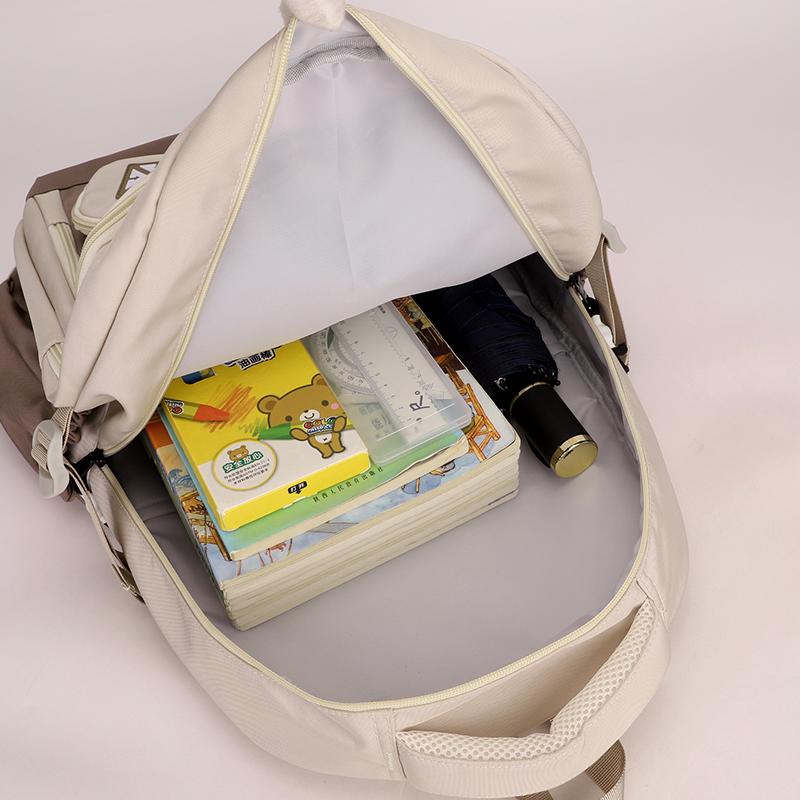 Plecak Ucznia Liceum Blok Kolorystyczny Duża Pojemność Wytrzymały Plecak