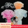 Korean Pearl Ruffle Gauze Floral Bouquet Wrapping Material - Pleated Mesh Wave Gauze