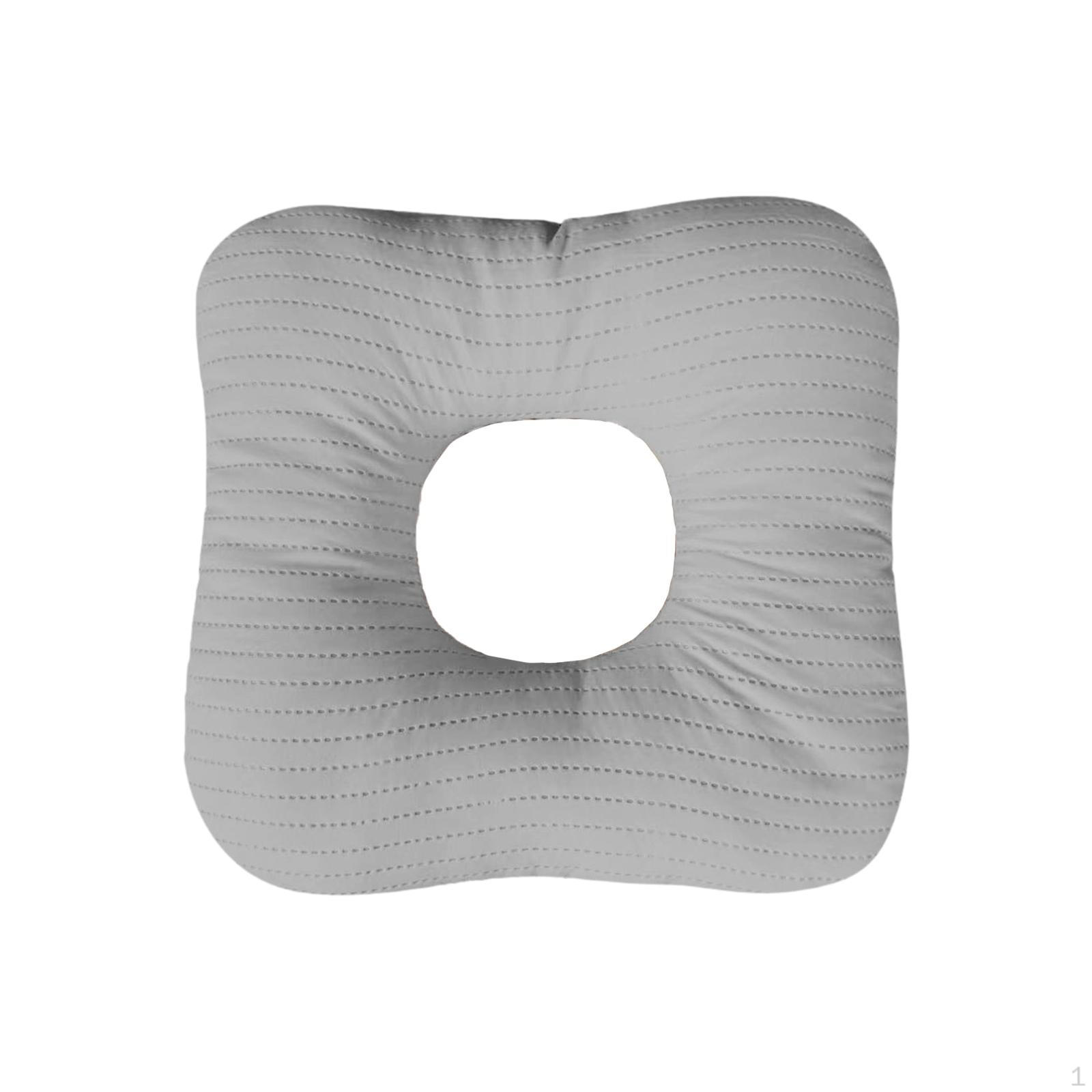 

Подушка с отверстием для уха для спящих на боку, с отверстием, модная, мягкая подушка, защита серый