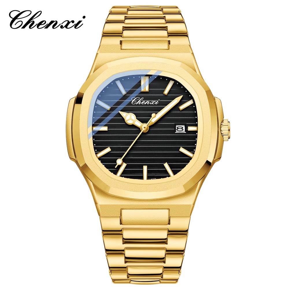 CHENXI Paar Uhr Luxus Business Herren Quarz Datum Armbanduhren Wasserdicht Leuchtende Quarz Uhr für Herren & Damen