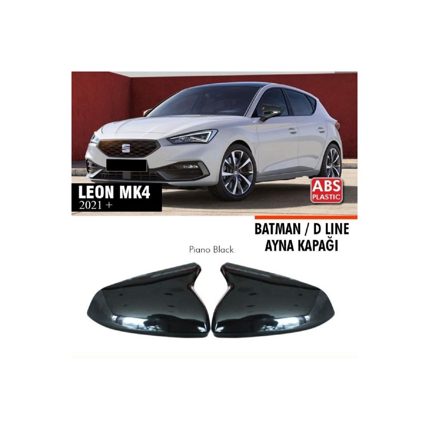 

Для Seat Leon Mk4 Batman Bat Mirror Cover Piano Black 2021