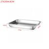 1PCS Deep Service Storage Tray Pan Stainless Steel BBQ Plates For Food Container Steamed Dishes Kitchen Pastry Baking Tools
