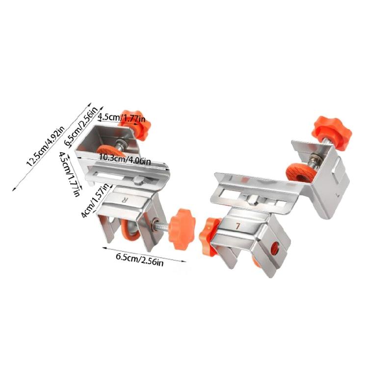 2Pcs Practical Drawer Front Fasteners Rustproof Stainlesses Steel Mounting Clamps for Seamlessly Furniture Setups