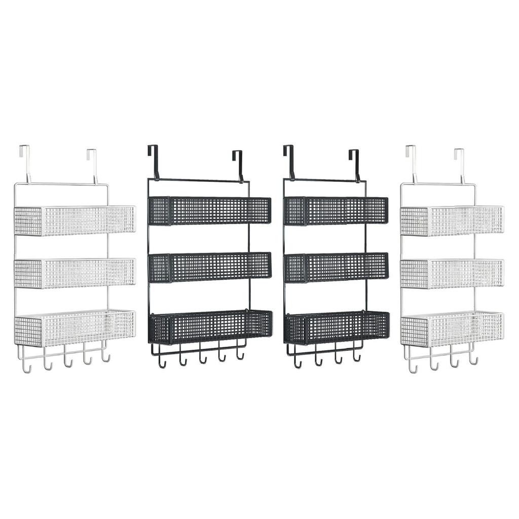 Panier Organisateur Métallique Moderne à Suspendre à la Porte Étagère de Rangement Suspendue pour Chambre Cuisine Couloir Placard
