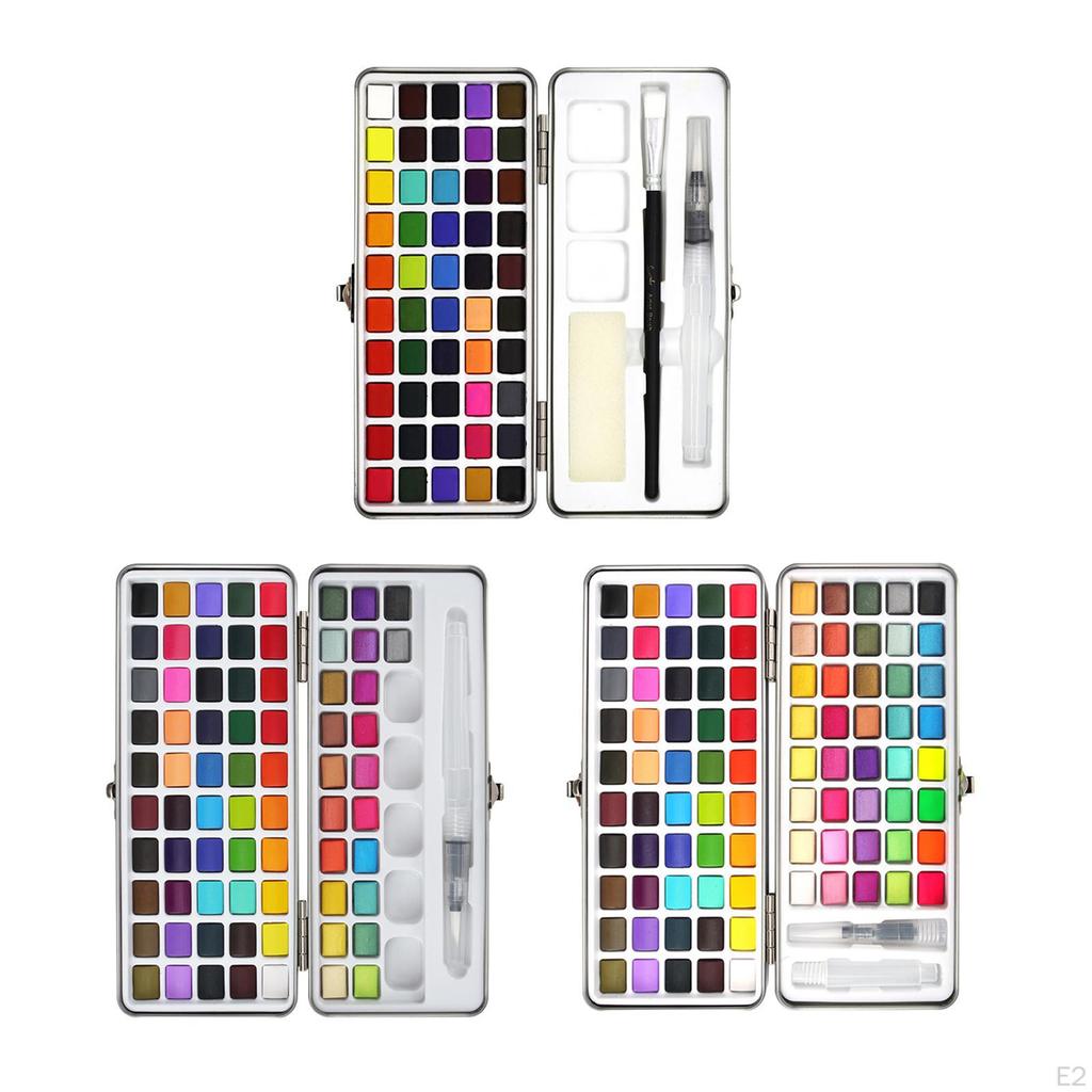 , 50/72/90 Assorted Vibrant Solid Colors Box with Refillable Pen, Perfect for Students Kids