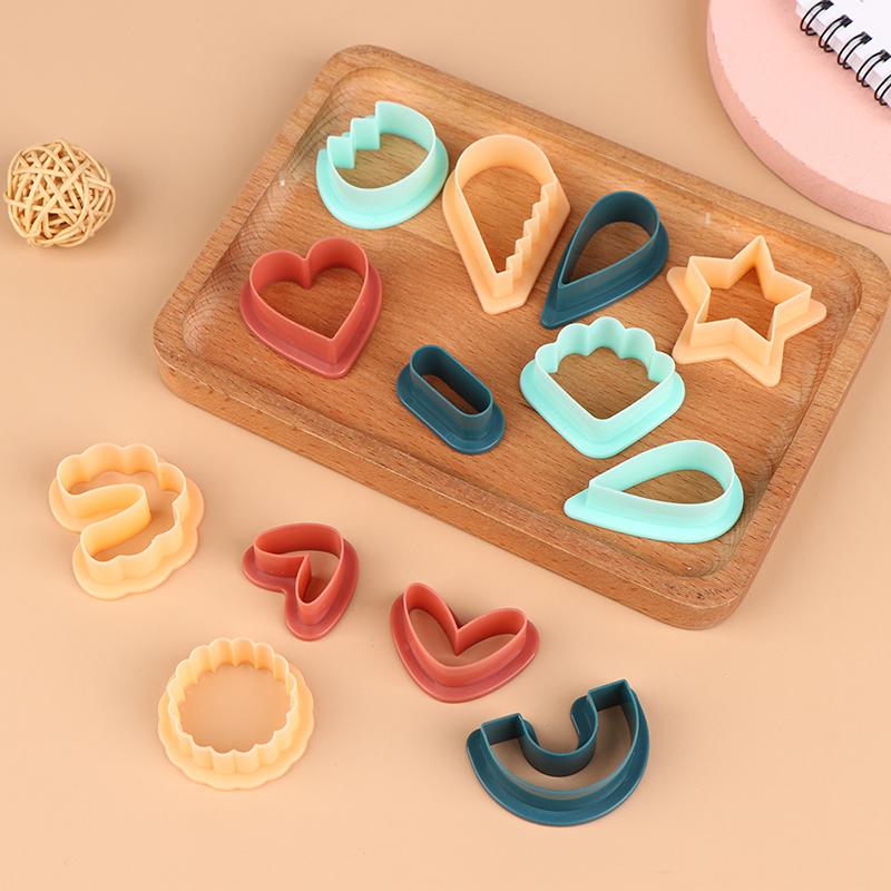 24Pcs/Set Polymer Earring Cutters Plastic Clay Cutter Set Jewelry Mold Earring Making Accessories Kids Diy Clay Tools