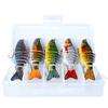 3/5Pcs Fishing Lures 3D Swimming Bait with Treble Hooks Realistic Looking Bright Colors Compact Portable Hard Bait Artificial Lure
