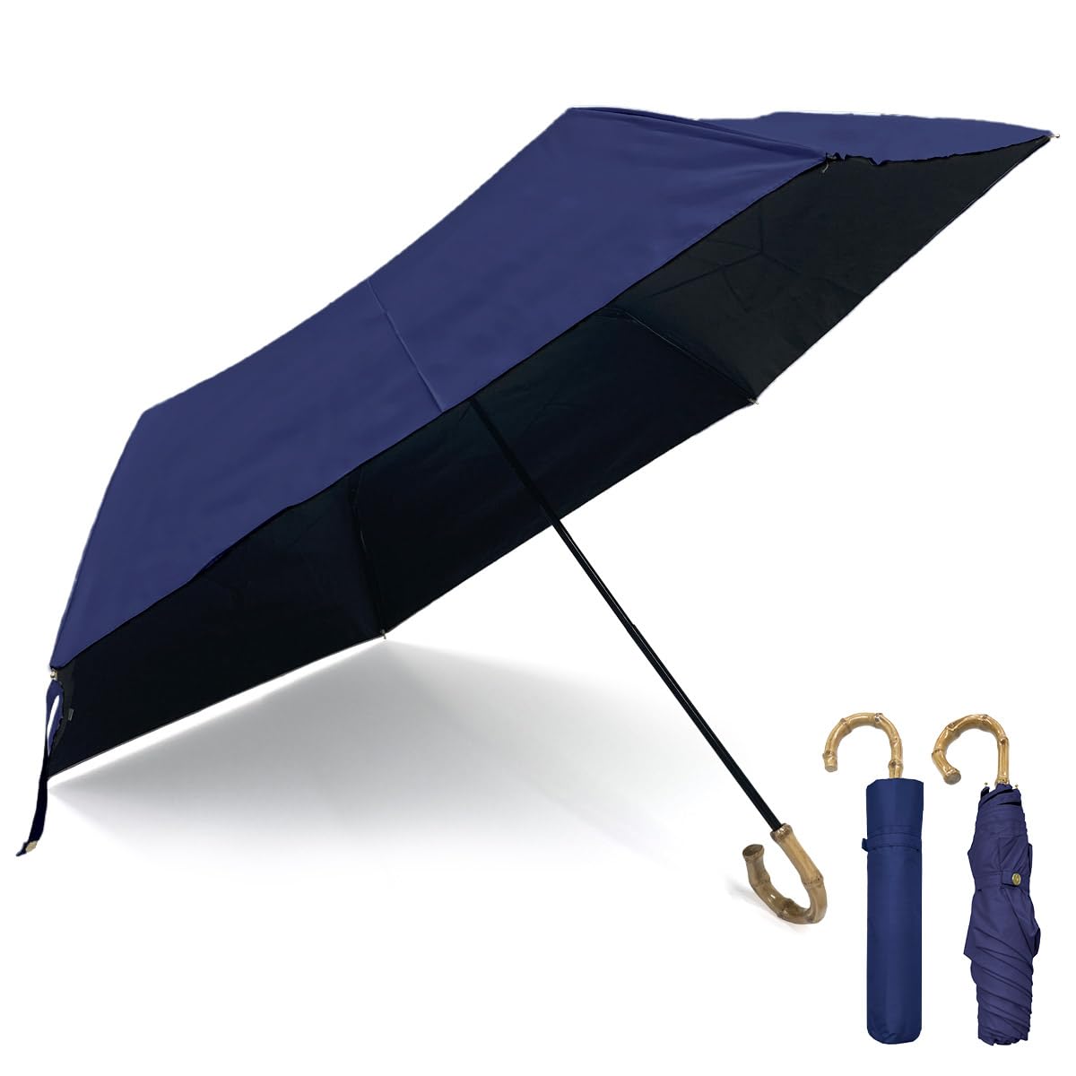 

Киото Кимоно Юдзен Складной Солнцезащитный и УФ Стильный Бамбуковый UPF PU для Мужчин и Женщин Зонт от солнца, Дождя, Защита, Легкий, 50+, 94см, Водоотталкивающий,