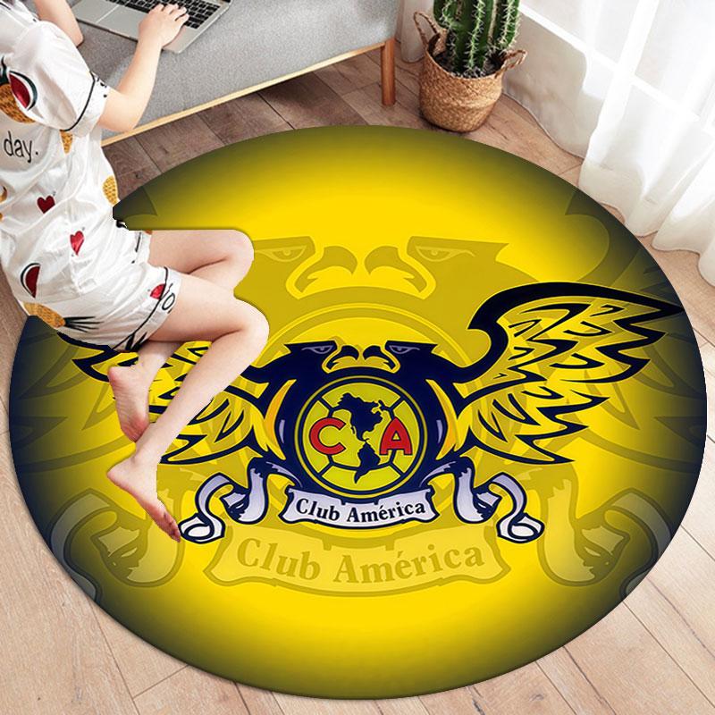 Club America Round Area Rug,Carpet Rug for Living Room Bedroom Sofa Playroom Decor,Non-slip Floor Mat