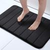 New 40*60cm Bath Mat Dry Fast Soft Memory Foam Mat Anti-skid Striped Coral Velvet Water Absorption Mat Home Floor