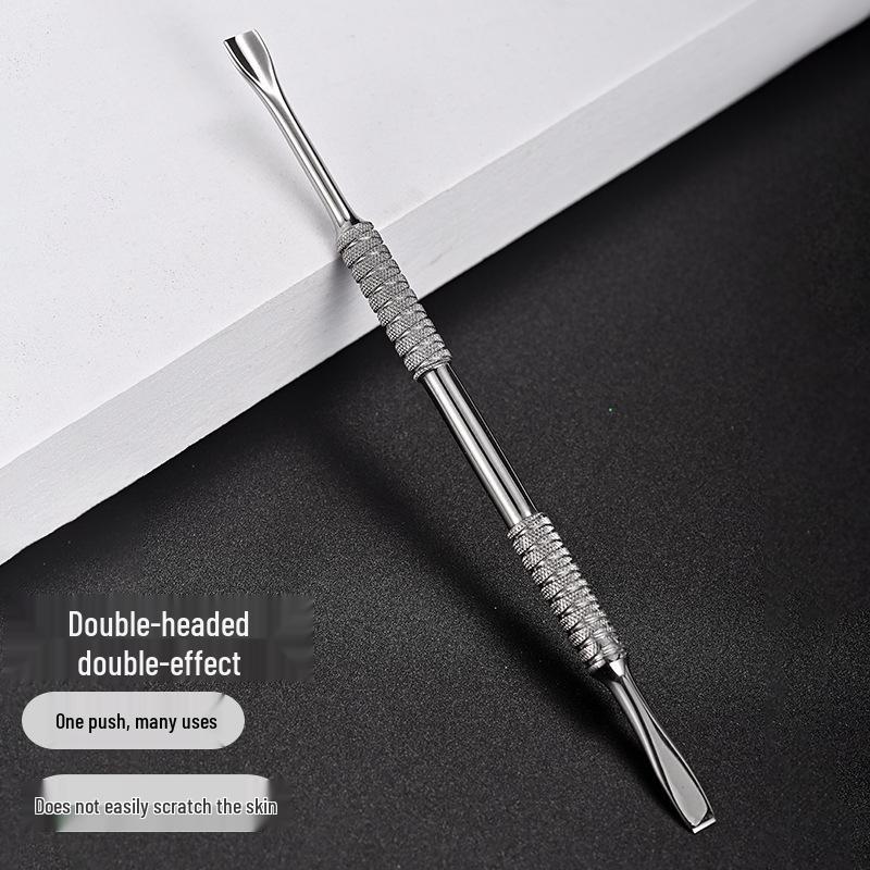 Ukrainian Style Stainless Steel Flat Mouth Nail Remover & Pusher - Easy-Cut Manicure & Pedicure Tool