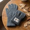 Unisex Warm Gloves Elastic Cuff Winter Gloves Fashionable Knitted Gloves  Winter