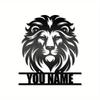 Custom Lion King Metal Wall Art Personalized Iron Nameplate Home Decor