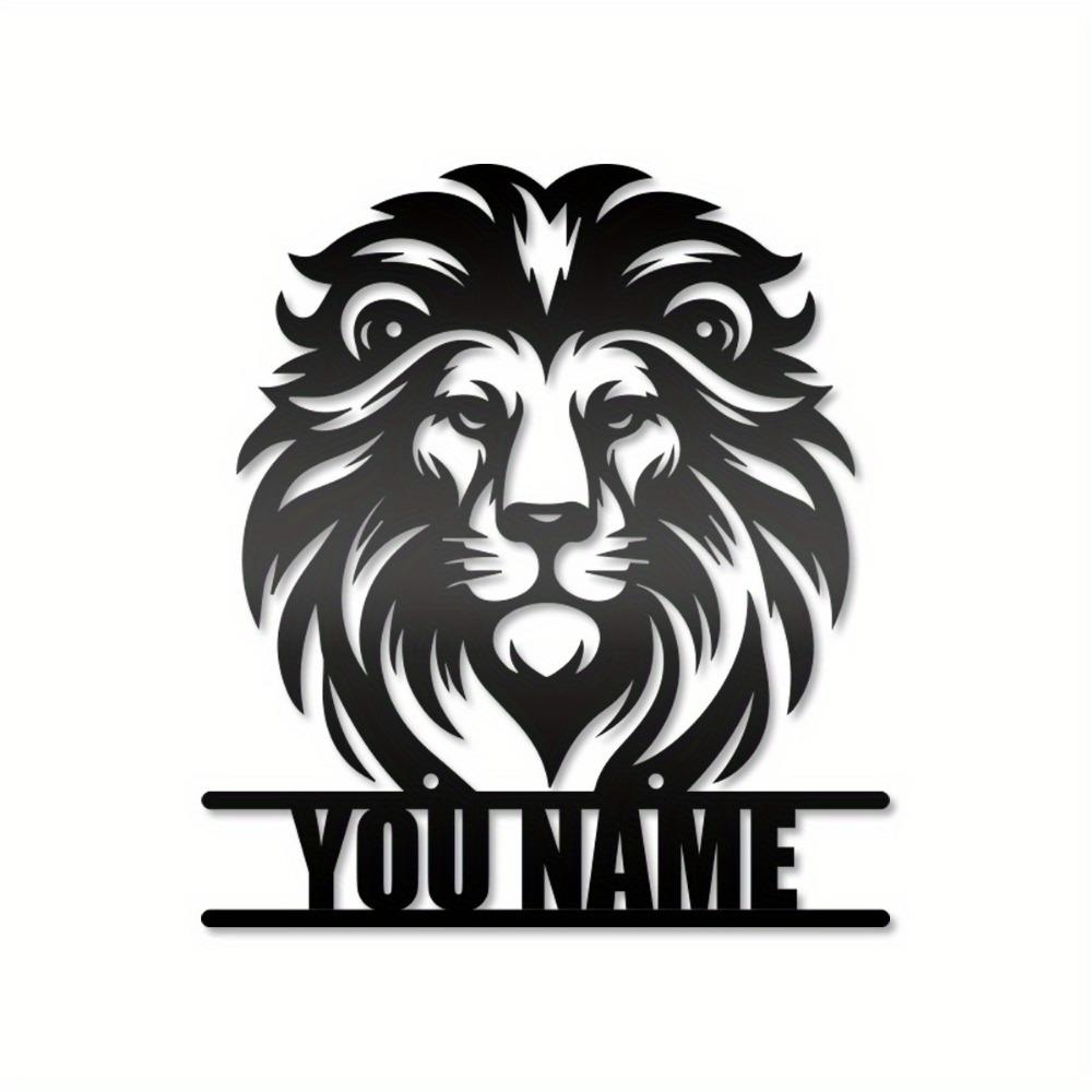 Custom Lion King Metal Wall Art Personalized Iron Nameplate Home Decor