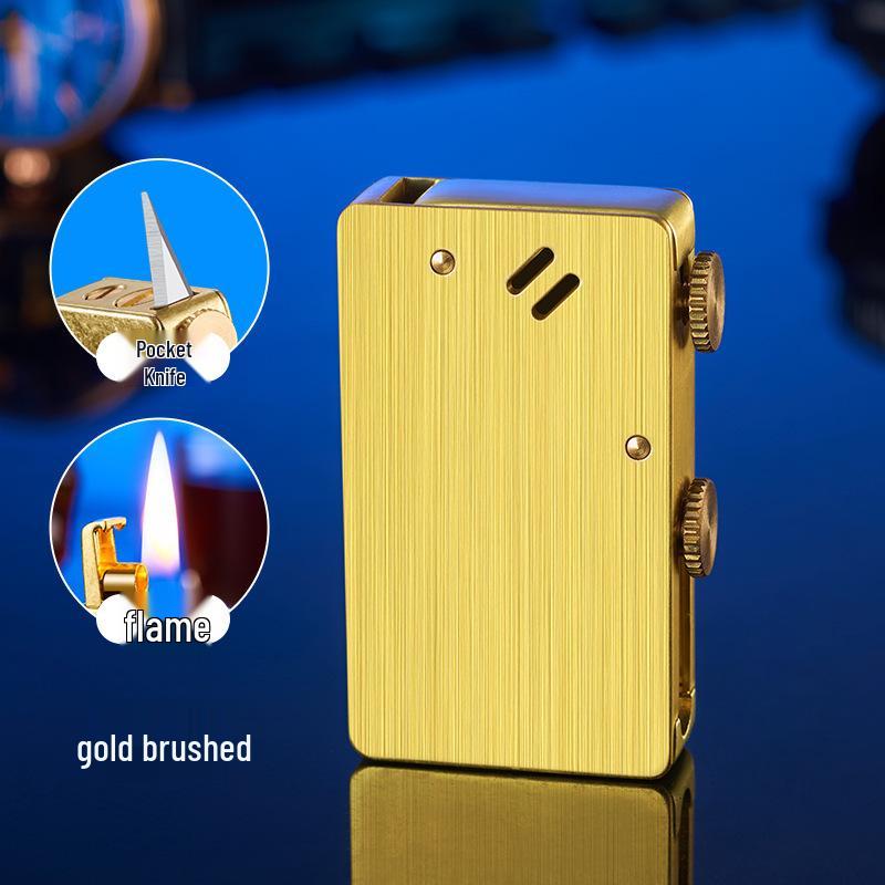 Multifunctional Men's Metal Kerosene Lighter with Long Battery Life