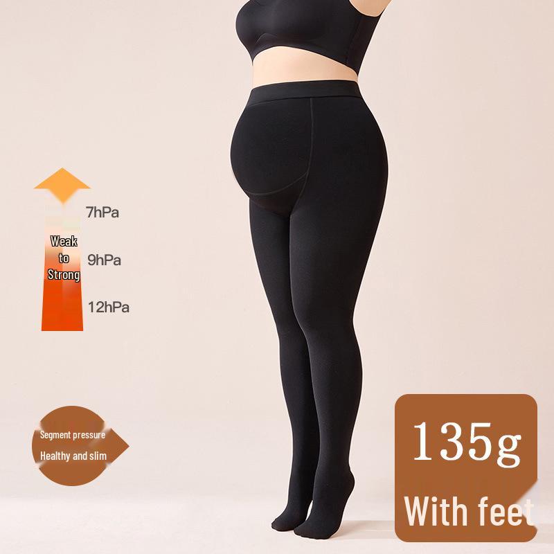 

Maternity Spring/Summer Leg-Revealing Velvet Base Layer Tights - Nude Gloss Pantyhose 2025 M (fits 85-160 lbs)