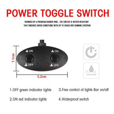 LED-Lichtleisten-Kabelbaum-Set, 480 W, 2 Leitungen, 14 AWG, universeller LED-Kabelbaum mit 12 V, 40 A
