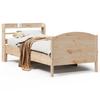 Solid Wood Bed without Mattress 75 x 190 cm Pine Wood